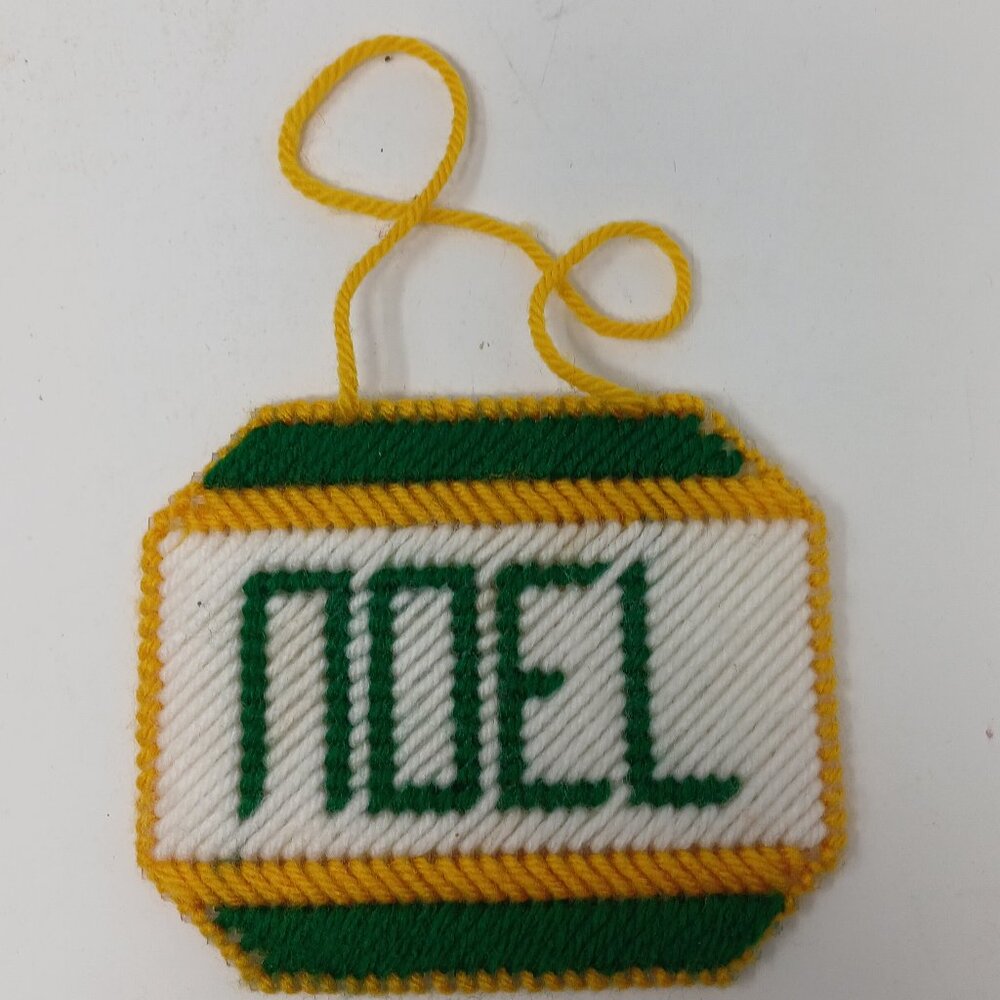 Handstitched "Noel" Christmas Ornament